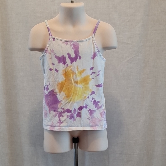 Faded Glory Tie-Dye Spaghetti Strap Kids Top, XS, good used condition, summer - Picture 1 of 5